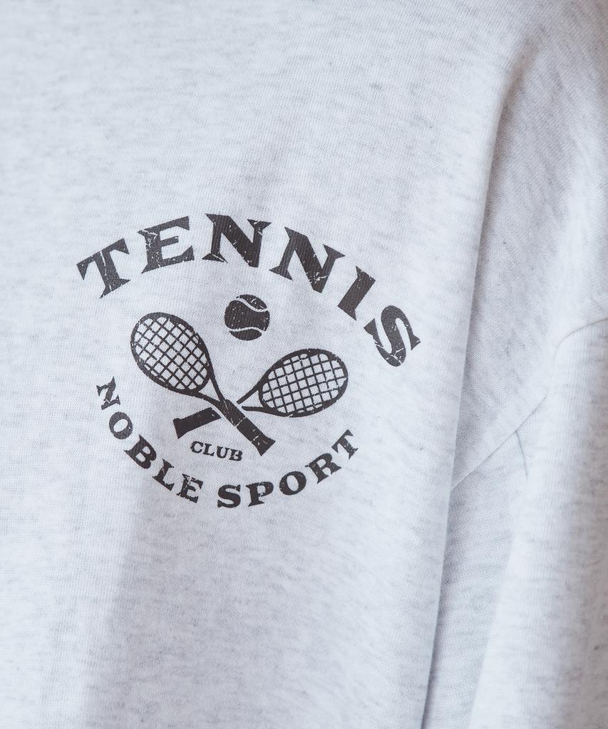 MANIAMASS Tennis Club Embroidered Graphic Long Sleeve (Noble Lt C)