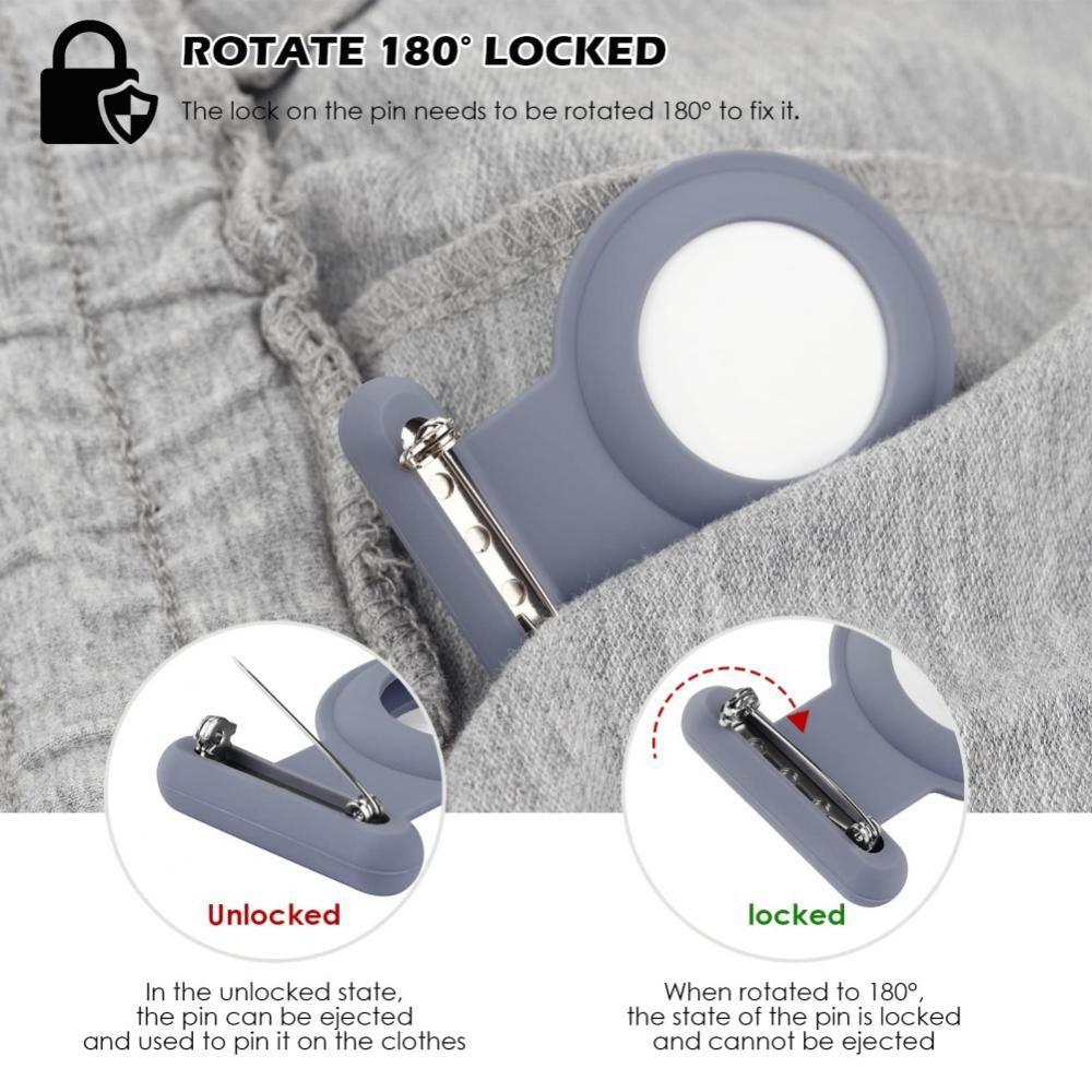 Силиконовый чехол для трекера с невидимой булавкой. Новый скрытый силиконовый держатель для AirTag.