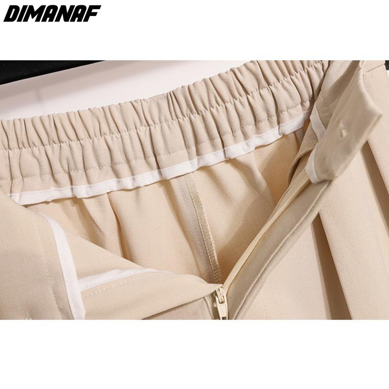 DIMANAF 2024, новинка, большие размеры, весенне-летние длинные брюки, женские свободные повседневные однотонные брюки с эластичной резинкой на талии, широкие брюки