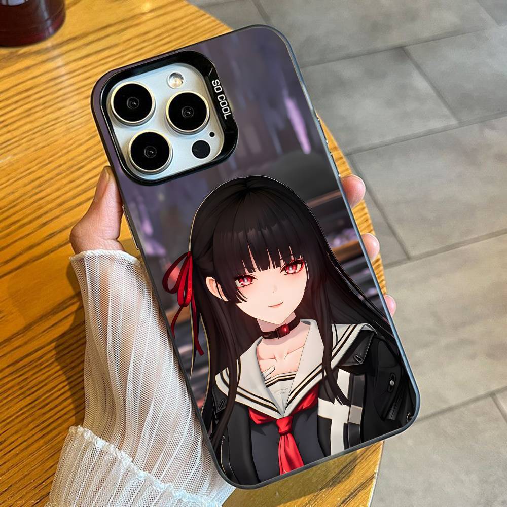 Фан-арт C-CHISA Печатный Чехол для Телефона Для iPhone 16 17 15 14 12 13 Pro Max Черный Конфетный Матовый Ударопрочный Чехол