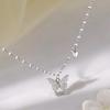 2023 Sterling Silver Butterfly Necklace: High-End Luxury Choker for Women