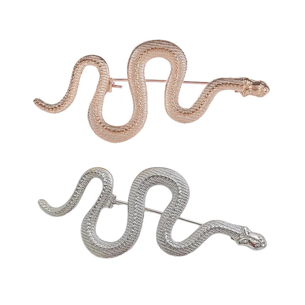 Metal Snake Shape Brooch Medusa Badge Pin Nonfade Charm Pin For Everyday Use And Festival Formal Event Women Men Unisex