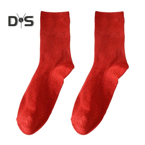 Женские блестящие носки до щиколотки, блестящие металлические носки, женские блестящие носки с ворсом, летние тонкие хлопковые носки для женщин и девочек