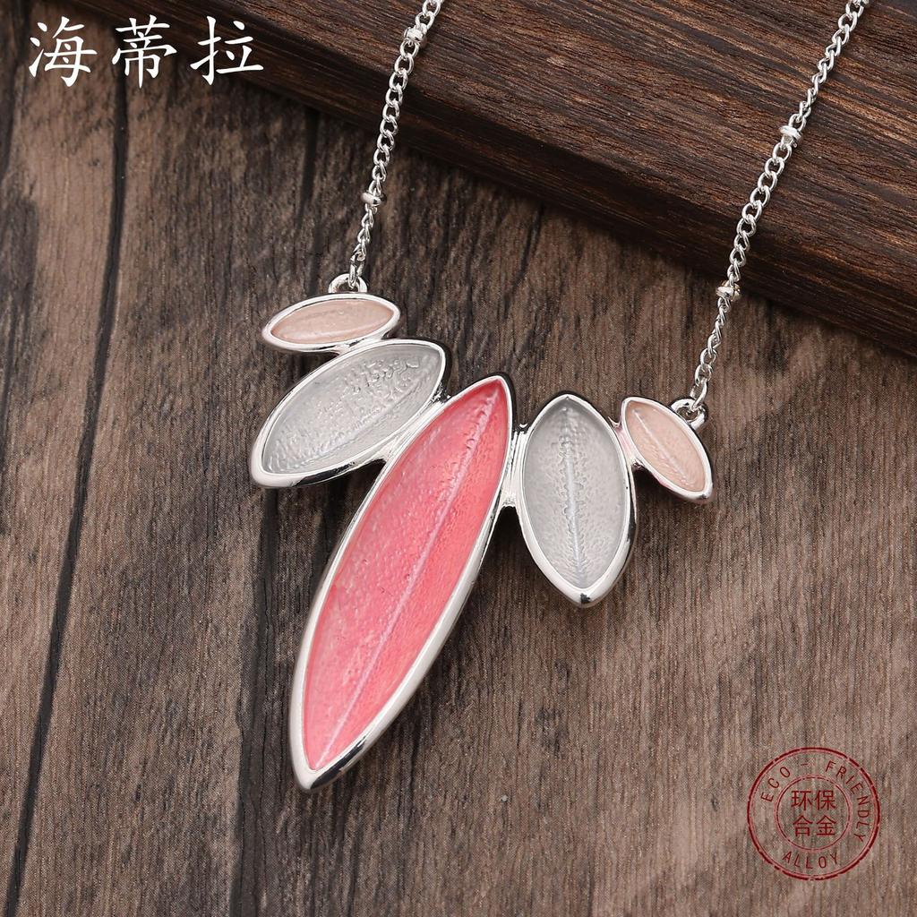 Новый цвет, расписанный маслом, геометрический кулон в виде лошадиного глаза, модное и персонализированное мужское и женское универсальное ожерелье из бусин в форме меча