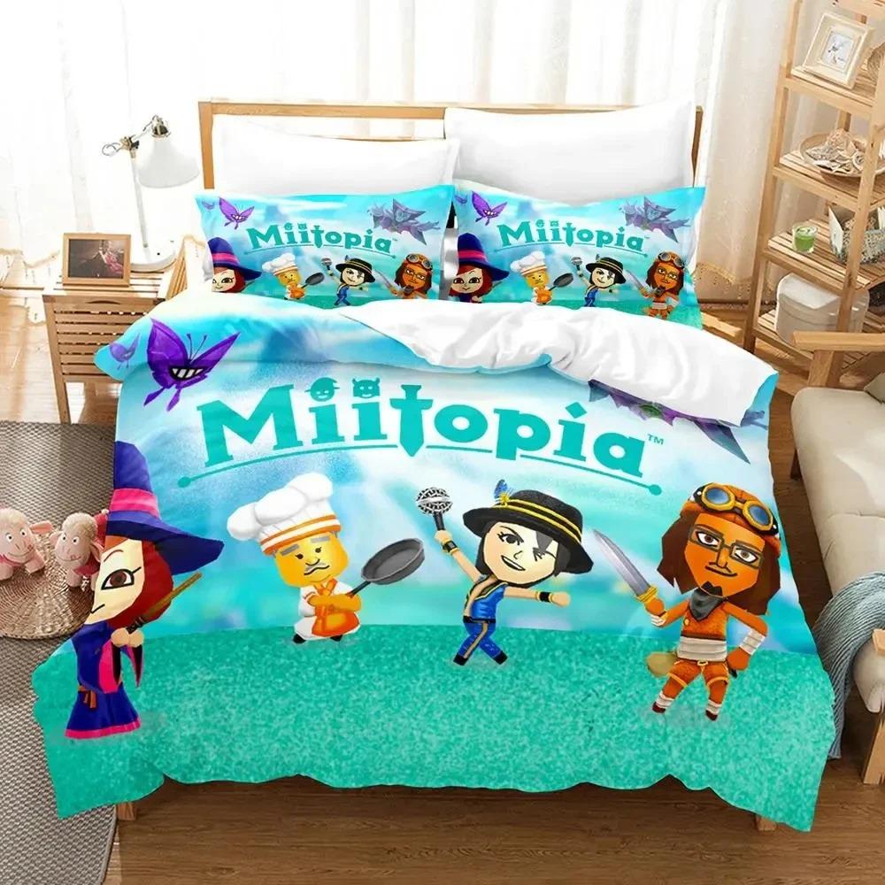 3D-принт игра Miitopia комплект постельного белья пододеяльник постельный комплект пододеяльник наволочка одеяло king size комплект постельного белья для мальчиков и взрослых