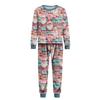 Matching Family Christmas Print Flannel Homewear Set Long-Sleeve Top And Pants