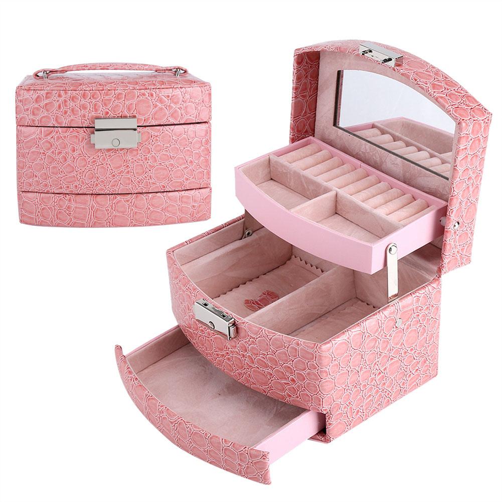 3 слоя ювелирных изделий, ожерелье, кольцо, коробка для хранения, женский подарок, товары для дома