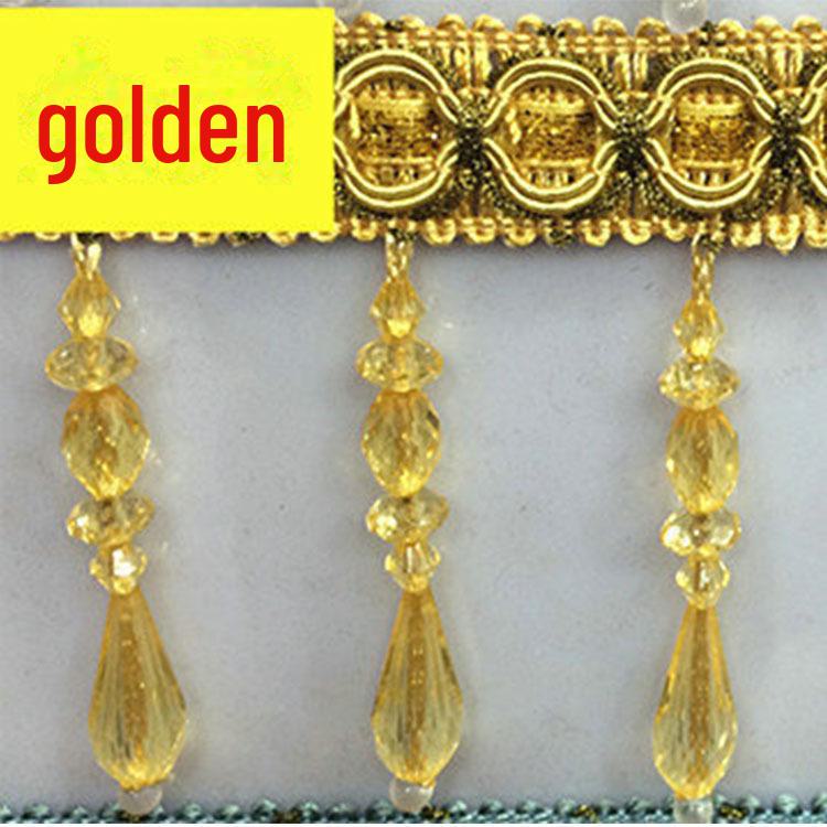 Бахрома в европейском стиле с хрустальными бусинами для украшения штор