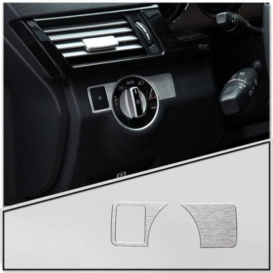 For Benz E-Class W212 Inner Headlight Switch Button Decor Cover Trim 2009-2015