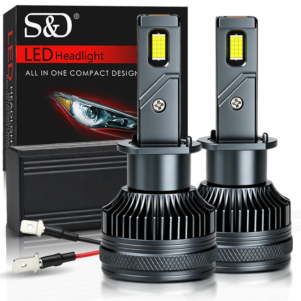 2 шт. H1 H4 H7 LED Canbus H8 H11 Turbo LED Лампы для фар 130 Вт 60000 лм 12 В 24 В 6000 K Белый Автомобильный Двойной Медный Трубчатый Светильник