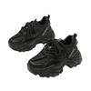 2025 Women's Shoes Platform New Double Net Breathable Korean Version Casual Height Increase and Thinness Versatile Trendy Shoes Female Dad Shoes