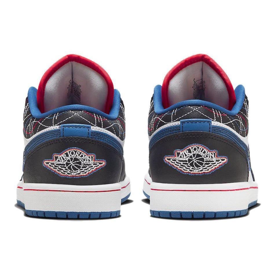 Air Jordan 1 Low SE Industrial Blue Sashiko Мужские кроссовки Белый Черный Сирена-Красный FV3622-141