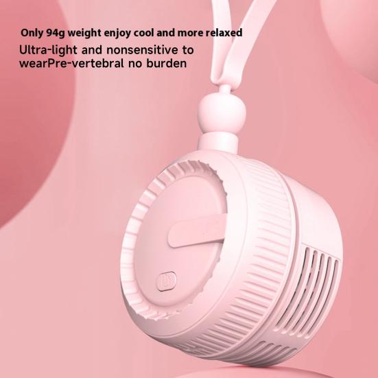 Подвесной вентилятор для шеи без помощи рук, регулируемый на 360 градусов 3-скоростной малошумный перезаряжаемый мини персональный вентилятор для шеи