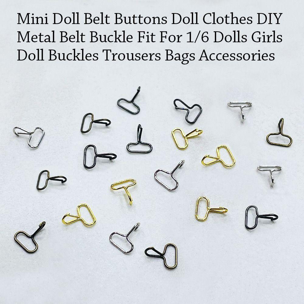 10pcs 4 Colors Doll Belt Buttons DIY 1/6 Dolls Buckles High Quality Doll Buckles  1/6 Dolls
