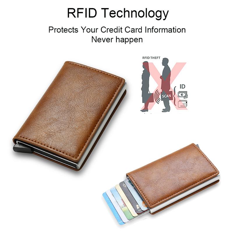 Anti Thief Rfid Credit Card Holder Smart Minimalist Wallet Men Women Slim Bank Cardholder Case Money Bag Cash Creditcard Purse