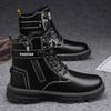 High-top Men's Shoes Autumn Outdoor Mountaineering Labor Insurance Shoes Tooling Boots Work Martin Boots Men's Locomotive Sports Trendy Shoes Men