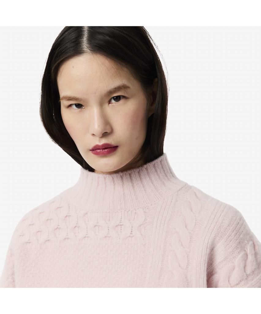 LACOSTE Women'S Aran Cable Turtleneck Pullover Af3974-55N Ady