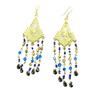 Les Trésors De Lily [L5778] - Boucles Créateur 'Altaï' bleu doré