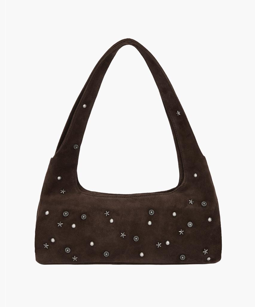 Margesherwood Halter Hobo_Choco Brown Studded Suede