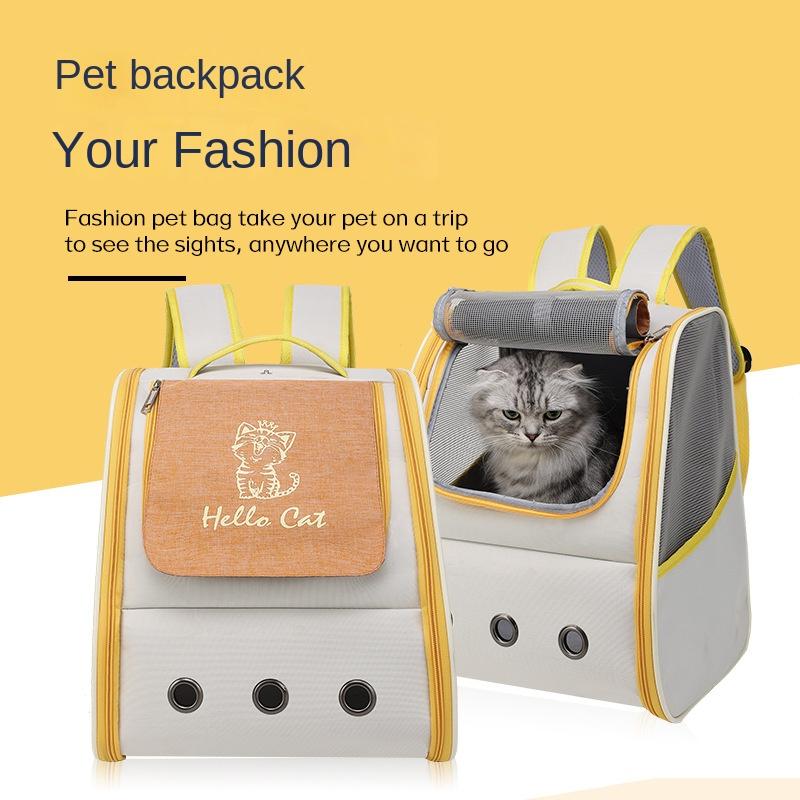 Cat Bag Pet Bag Outdoor Carrying Convenient Shoulder Backpack Handle Breathable Cat Dog Pet Supplies