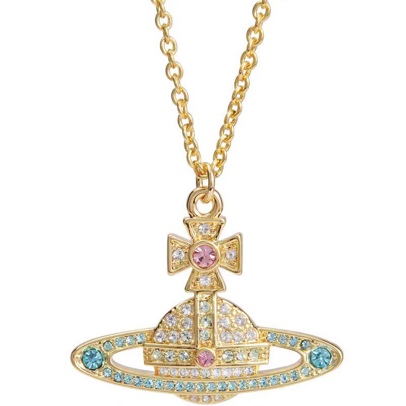 Ожерелье «Сатурн» с бриллиантами класса люкс - Женская модная универсальная цепочка для ключицы