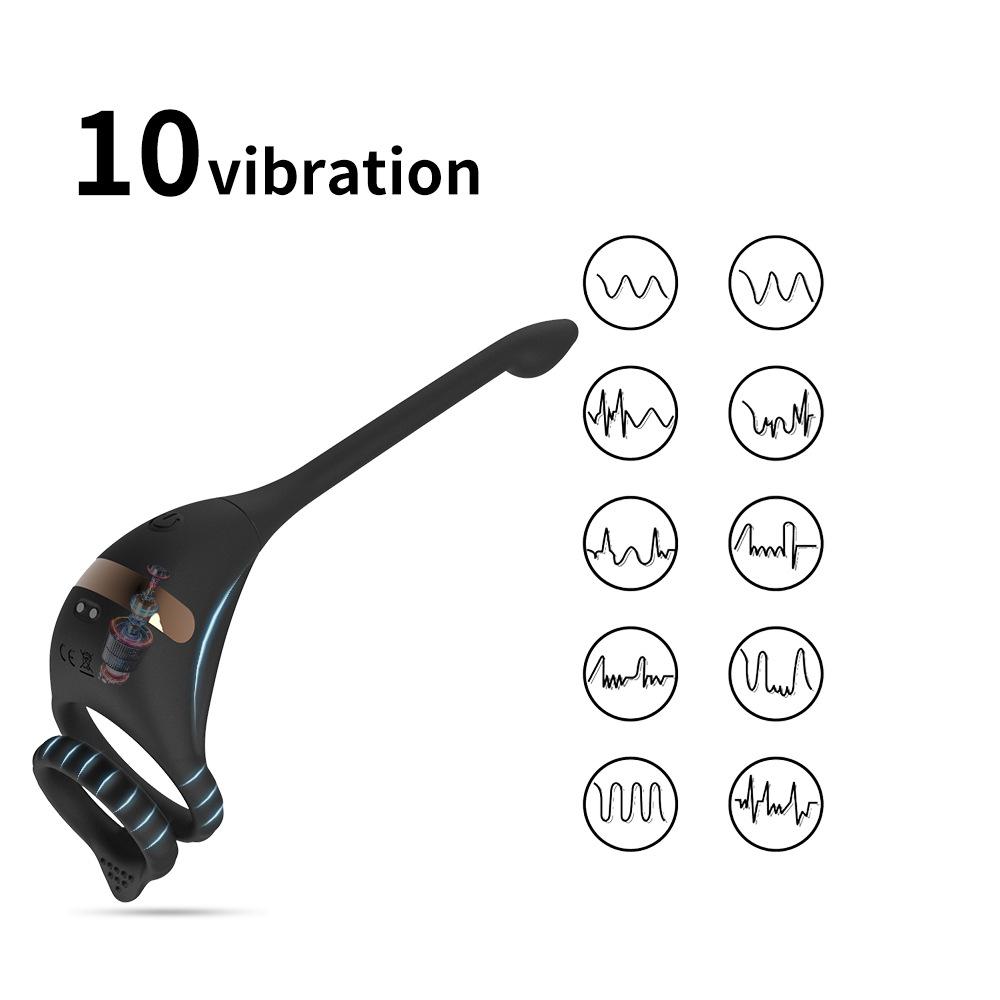 Стимулятор Taint Массаж яичек Анальный секс для взрослых Пары Секс-игрушки для мужчин Пульт дистанционного управления Анальная пробка Массажер простаты Кольцо пениса Вибратор Мужской секс-игрушка