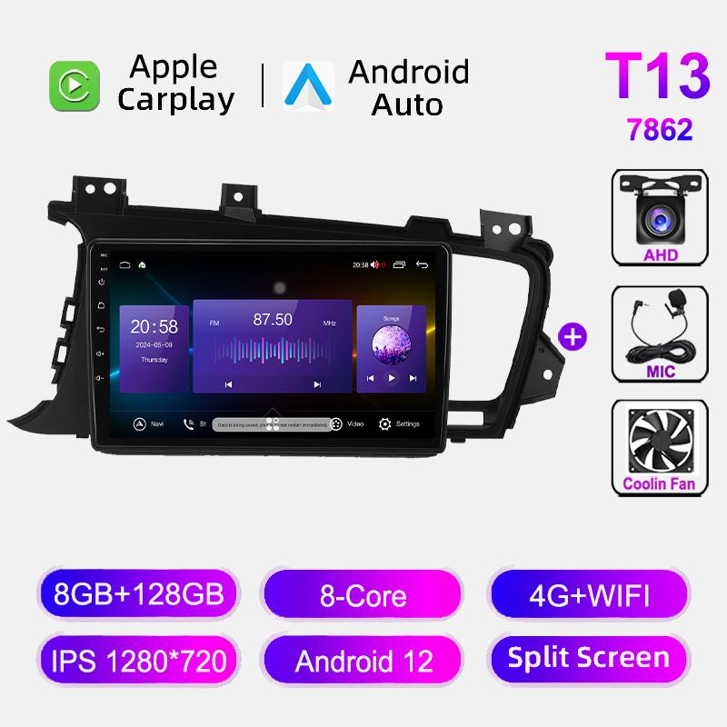 Для Kia Optima 3 K5 TF 2010-2015 Автомобильное радио 4G WIFI Мультимедийный видеоплеер Навигация GPS Беспроводной Carplay Android 12 Авторадио