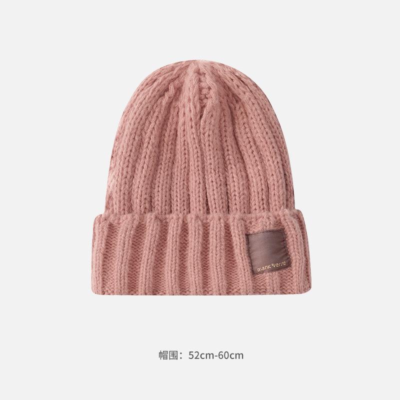 Корейская версия прямой вязаной шапки из дынной кожуры, дети показывают свои лица, молодые студенты, осенне-зимняя универсальная модная теплая шерстяная шапка пара