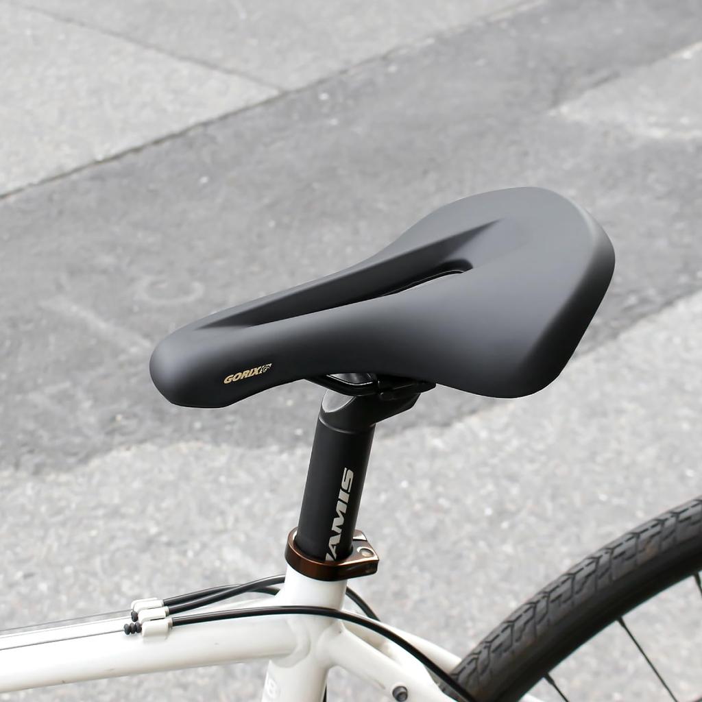 GORIX Bicycle Bicycle Short Stable Sitting Elastic Road Cross MTB Saddle Customized Saddle, Saddle, Perforated, Comfort, Cushion, Stylish, Bike, Bike,