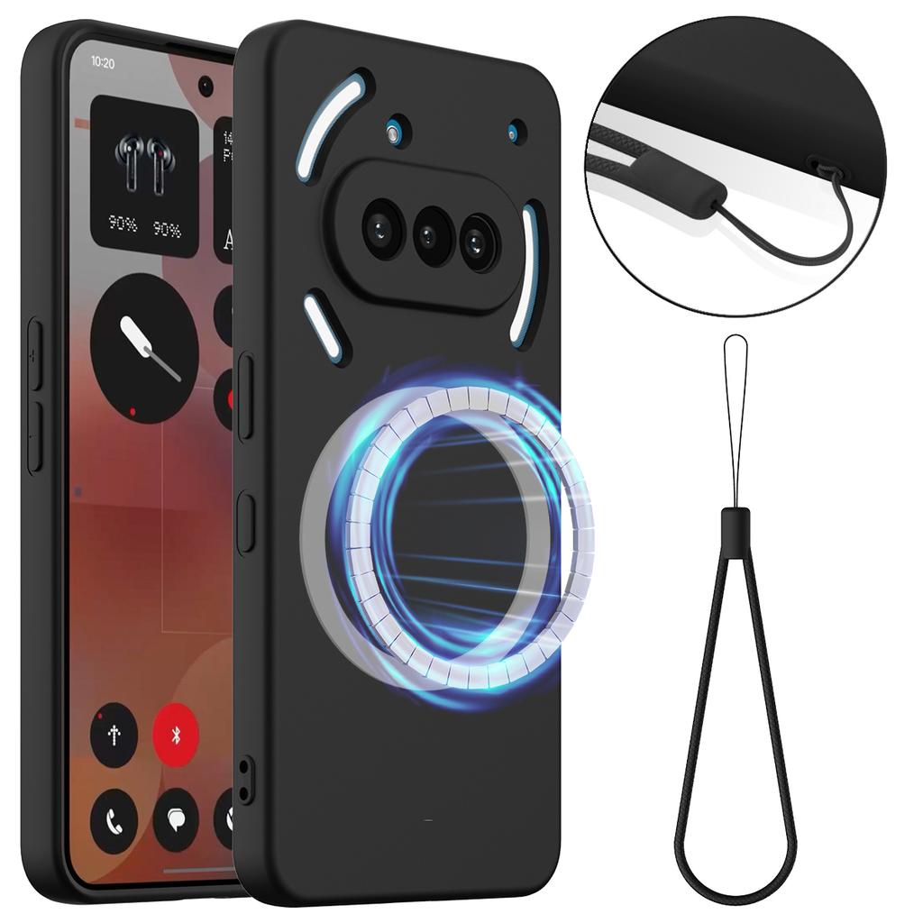 Ни за что Телефон (3a) Чехол, совместимый с MagSafe, противоударный чехол для телефона из жидкого силикона