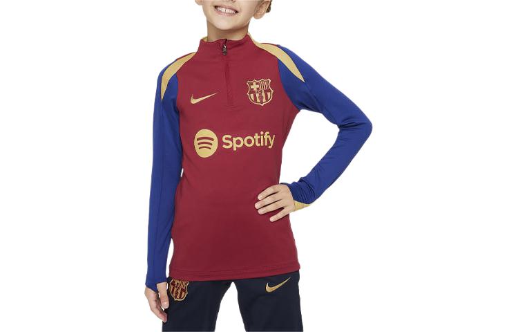 Nike Футболка Ф.К.. Барселона Забастовка Благородный Красный Детский FJ5534-621