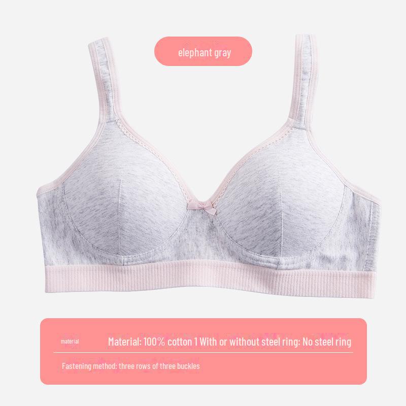 Спортивный бюстгальтер из хлопка для девочек: Мягкая формованная чашечка без косточек для подростков