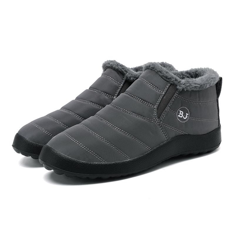 Мужские зимние ботинки плюшевые теплые ботильоны водонепроницаемые мужские и женские зимние ботинки сохраняют тепло на плоской подошве унисекс мужская обувь
