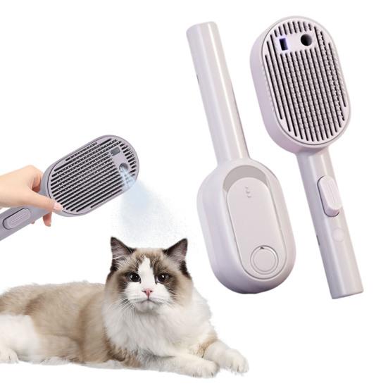 Распыляющая щетка для собак 3 в 1 Самоочищающаяся щетка для кошек Распылитель тумана Антистатическая массажная щетка Перезаряжаемая расческа для ухода за шерстью Длинношерстных Короткошерстных Животных