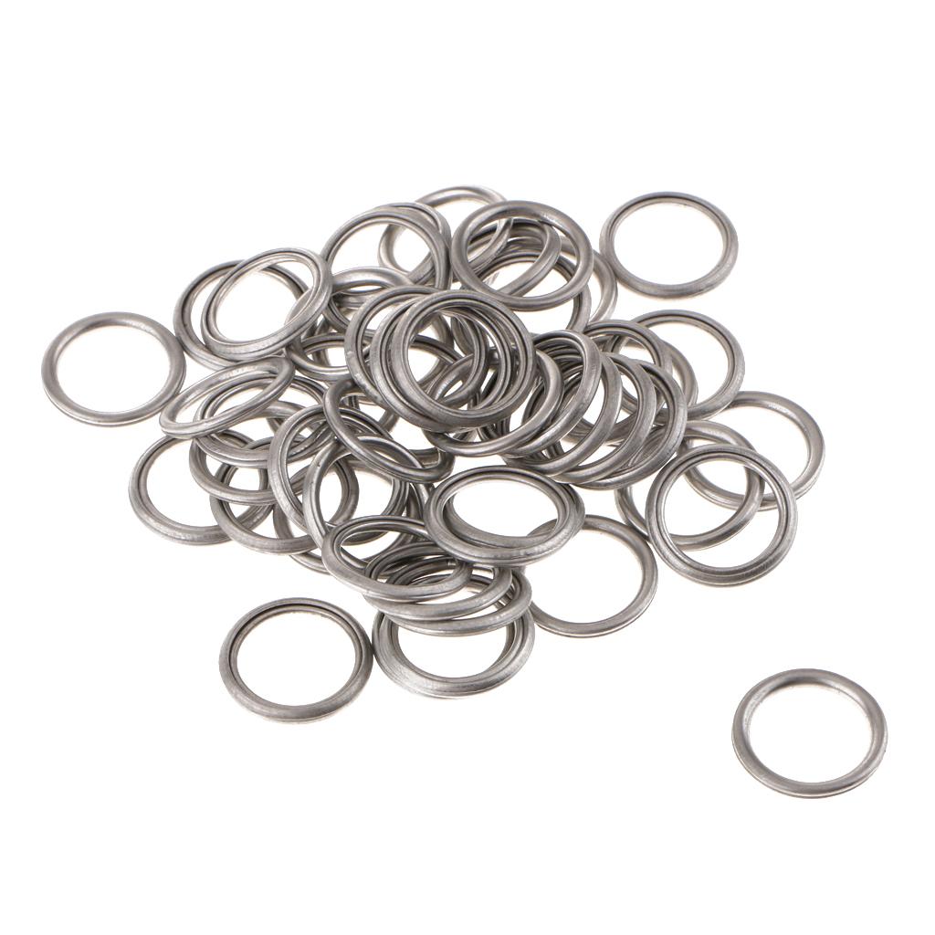 Oil Drain Plug Gaskets Washer Assortment Stainless Iron Seal for Car Oil Pan Tight Fit Replacement