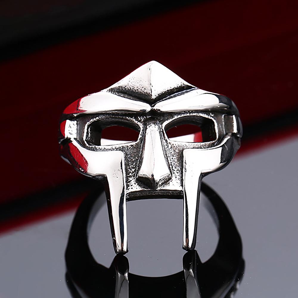 Модное винтажное классическое кольцо MF Doom Mask в стиле панк, хип-хоп, из нержавеющей стали, мужские и женские кольца, персонализированные ювелирные изделия-амулеты