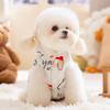 Милый маленький жилет для собаки с теплым утолщением и принтом животного, осенне-зимняя одежда для маленькой собаки, тедди, питомца