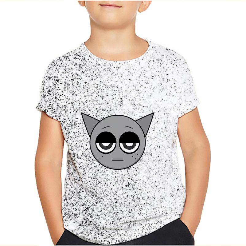 Sprunki Incredibox Детская футболка для девочек Игровые летние топы для малышей Футболки для малышей Детская одежда Футболки с героями мультфильмов Повседневная одежда с коротким рукавом