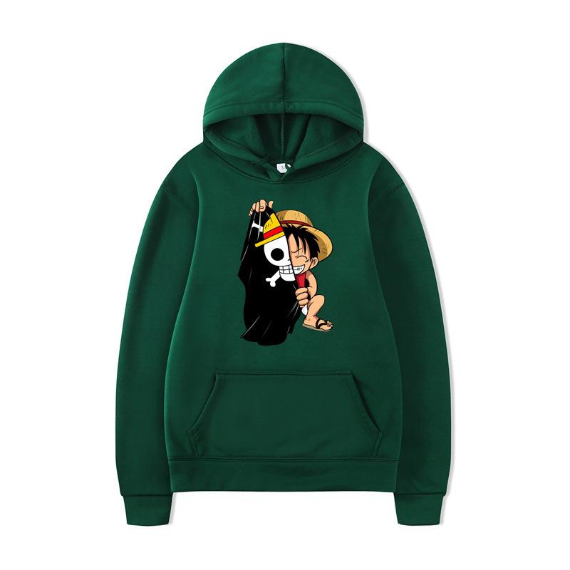One Piece Luffy Printed Hoodie Men'S And Women'S Fleece Hooded Sweater