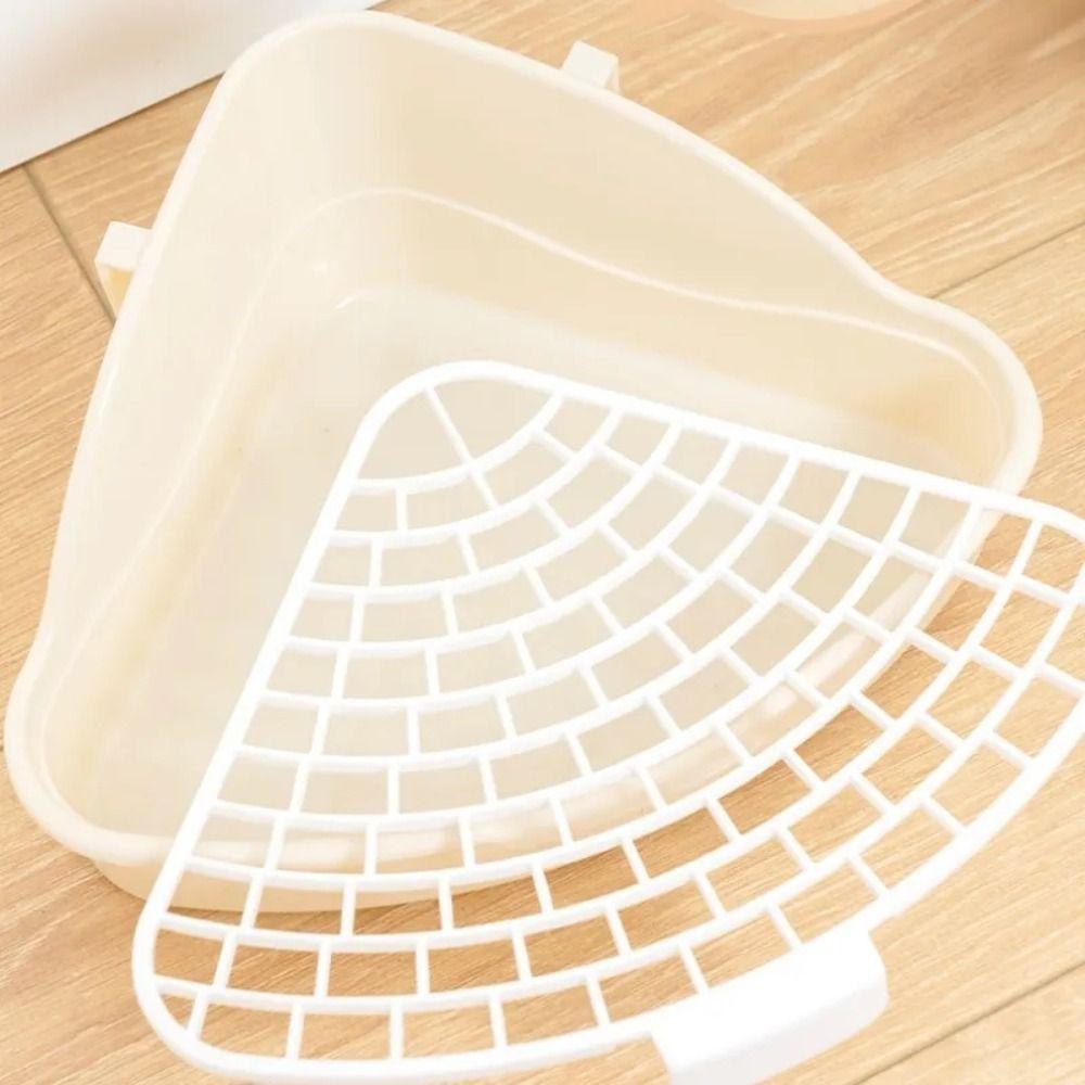 Medium Rabbit Litter Box Triangular Ferrets Potty Tray Pet Corner Toilet Box For Bunnies