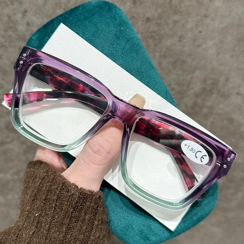 Женские модные сверхлегкие очки для чтения для мужчин и женщин, блокирующие синий свет, очки для дальнего зрения, модные винтажные очки увеличенного размера для пресбиопии