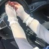 Солнцезащитные рукава Мягкие шелковые перчатки Длинные варежки Дышащие солнцезащитные рукава Летняя женская одежда Аксессуары Утеплитель для рук