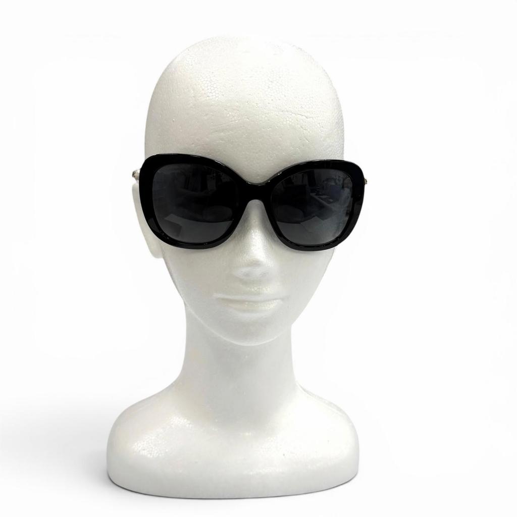 Very Good CHANEL sunglasses COCO Mark Eco Pearl Square Shape black 5339-H-A Used