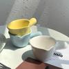 Приправа Соусник Чаша Цветная Полоса Ручка Керамическая Маленькая Молочная Чашка Бытовая Маленькая и Удобная Ведерко для Сока Сливочная Чашка