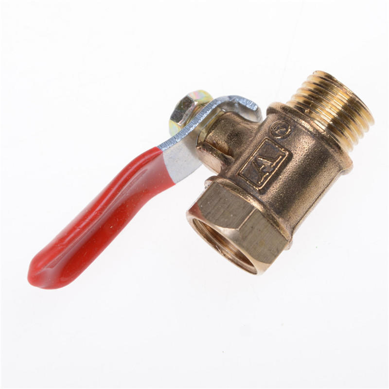 1/4'' M/F Full Port Inline Brass Water Air Gas Fuel Line Shut-Off Ball Valve