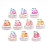 10pcs Christmas Series Acrylic Beads Santa Bell Christmas Socks Loose Beads For DIY Handmade Charm Bracelet Earring Jewelry Gift
