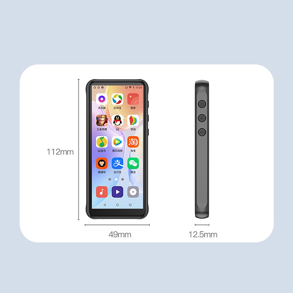 Музыкальный плеер RUIZU Z80 16G MP4 Bluetooth 5.0 Hi-Fi MP3-плеер 4,0-дюймовый сенсорный экран Спортивный беговой Walkman