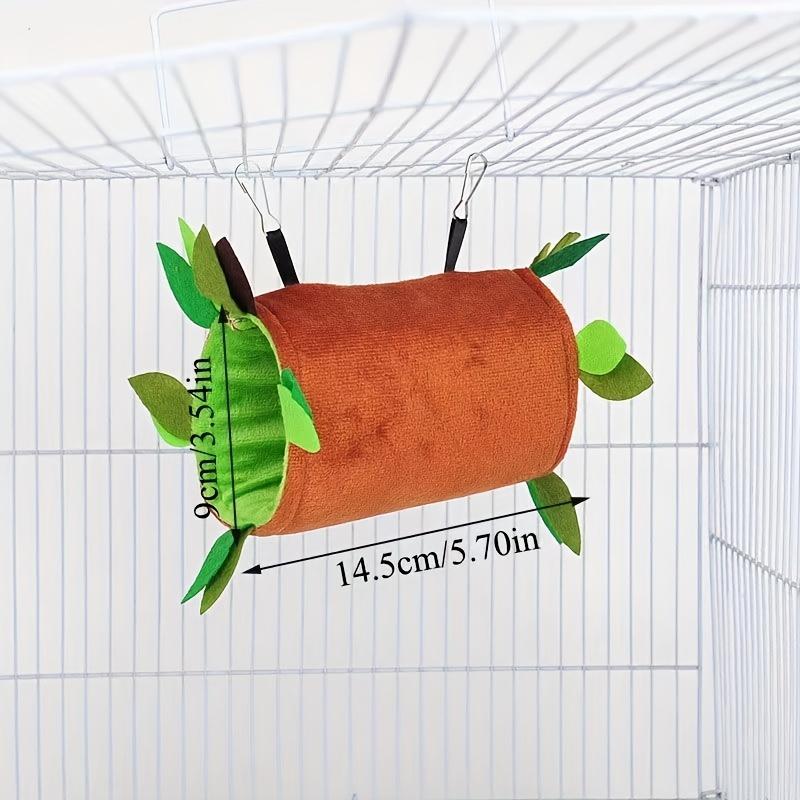 Набор качелей для домашних животных с гамаком, трубкой, веткой и листом, идеально подходящий для развлечений и скалолазания