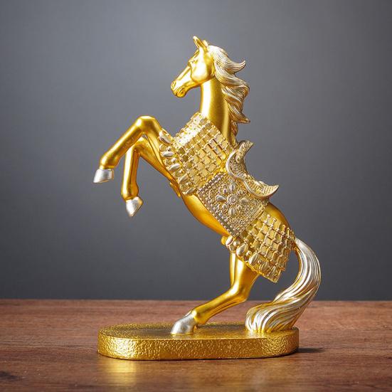 Имитация фигурки лошади Реалистичная миниатюрная пони Смола Статуэтка Скульптура животного Украшение Орнамент Подарок на новоселье