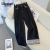 Women's Washed High-Waist Wide-Leg Jeans